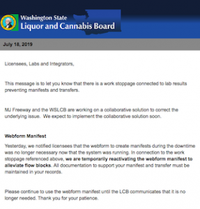 WSLB Publishes Alert On Latest MJ Freeway Outage