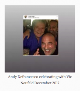 Andy Defrancesco Secret Deals-Promoter Payoffs, Verano Shares pledged : $APHA $SOLCF