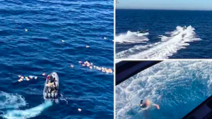 Hashish Smugglers Rescue Police Chasing Them In The Mediterranean
