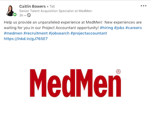 MedMen Job Ad Offers An “Unparalled Experience”