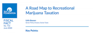 Tax Foundation: Article - "A Road Map to Recreational Marijuana Taxation" June 2020