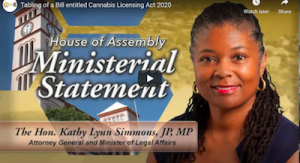 Bermuda: December 11 2020:  Tabling of a Bill entitled Cannabis Licensing Act 2020