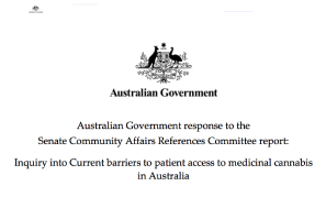 Australian Commonwealth Tables Resonse To 2020 Medical Cannabis Enquiry