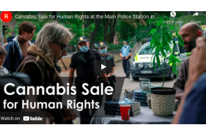Norway - Activism: Cannabis Sale for Human Rights at the Main Police Station in Oslo