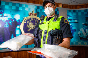 Two charged amid 'one of the largest' cocaine busts in Tasmania, police say