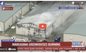 OK:  Marijuana greenhouses burning
