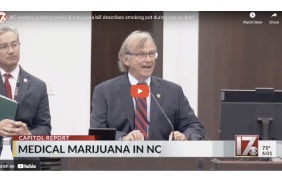 NC senator pushing medical marijuana bill describes smoking pot during cancer fight