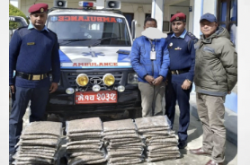 Nepal 52 kg cannabis seized from ambulance
