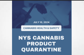Alert: NEW YORK STATE CANNABIS PRODUCT QUARANTINE ... Cannabinoid hemp products branded under the name, "Sky High by Eat Sky High."