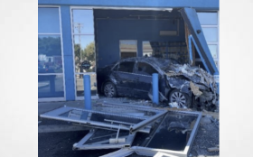 Car crashes into Modesto Cookies outlet!