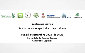 Italy: Monday 9 September at 14.30, press conference at the Chamber of Deputies to stop the approval of the amendments to Law 242/2016 on industrial hemp