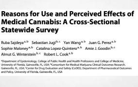 Florida - Study: Reasons for Use and Perceived Effects of Medical Cannabis: A Cross-Sectional Statewide Survey