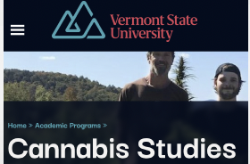 Vermont State’s  - Cannabis Studies Certificate Program