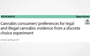 Paper: Cannabis consumers’ preferences for legal and illegal cannabis: evidence from a discrete choice experiment