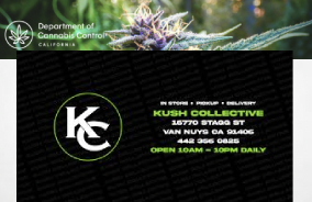 Notification of Embargo  October 16, 2024 -"The Department of Cannabis Control (DCC) is revoking the licenses of K.U.S.H. (Kinder Understanding Sensitive Healing) Collective and issuing this notice of embargo for all products manufactured by the licensee. "