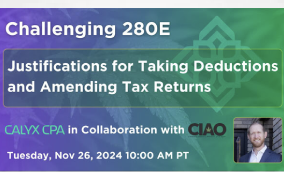 Calyx Law Firm Webinar: Evolving tax landscape for cannabis businesses - Tuesday Nov, 26th!