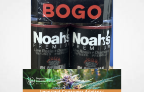 Notification of Voluntary Product Recall  January 17, 2025 -  voluntary recall for a single Noah's Premium Live Rosin Diamond Infused Pre-Rolls product because the product exceeds the per package concentration limit for THC.