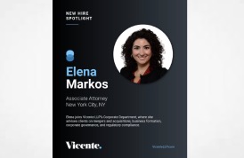 Elena Markos Joins Vicente
