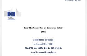 Document: Giacomo Bulleri  - Lawyer Italy, Call to action needed!! The EU SCCS has published preliminary notice 1630/21 concerning the use of hashtag#CBD in hashtag#cosmetics, proposing a ridiculously low concentration of 0.19% CBD and 0.00025% THC in finished cosmetic products