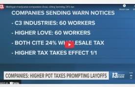 Michigan marijuana companies close, citing looming 24% tax