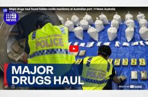 News Report : Cocaine found hidden inside machinery at Australian port | 9 News Australia
