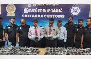 A foreign national has been arrested by Sri Lanka Customs officers at Bandaranaike International Airport (BIA), Katunayake, after being found in possession of a large stock of Hashish