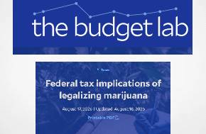 Yale Budget Lab - Paper: Federal tax implications of legalizing marijuana
