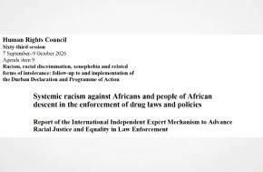 IDPC: Systemic racism against Africans and people of African descent in the enforcement of drug laws and policies — Report of the UN EMLER